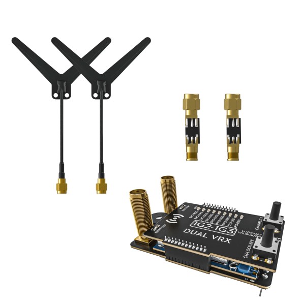 Flywoo 1G2-1G3 Dual VRX Analog 9CH Glasses Receiver Module Wide Receiving Frequency Range RC FPV Racing Drone Aircraft Camera